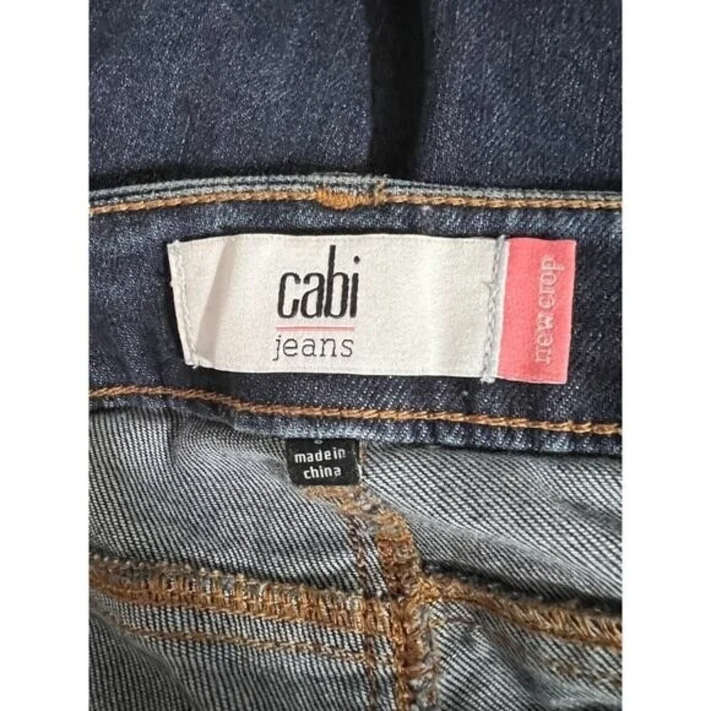 CAbi Jeans New Crop Womens Sz 6‎ Blue Cotton Blend Medium Wash Style 5086